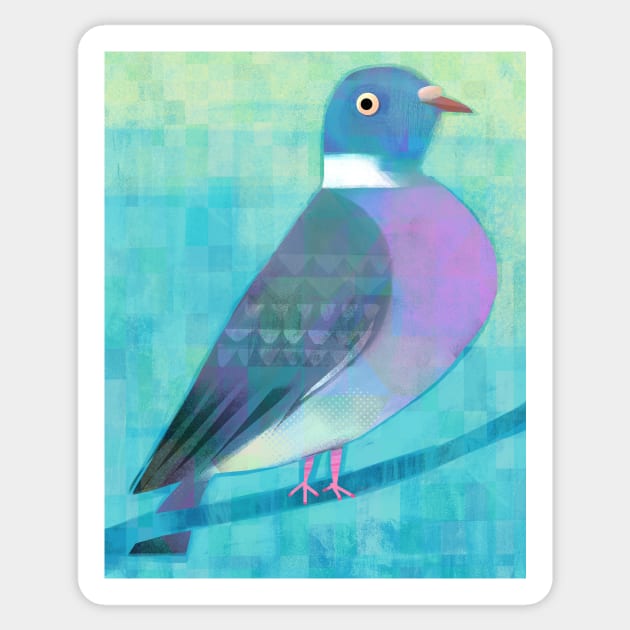 Wood Pigeon Sticker by Gareth Lucas